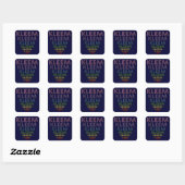 Kleem Chakra Kleuren Vierkante Sticker (Vel)
