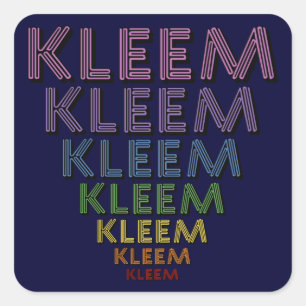 Kleem Chakra Kleuren Vierkante Sticker