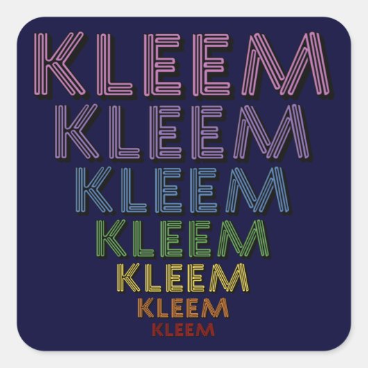 Kleem Chakra Kleuren Vierkante Sticker (Voorkant)