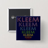 Kleem Vierkante Button 5,1 Cm (Voorkant /achterkant)
