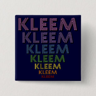 Kleem Vierkante Button 5,1 Cm