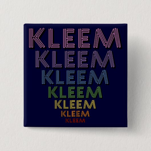 Kleem Vierkante Button 5,1 Cm (Voorkant)