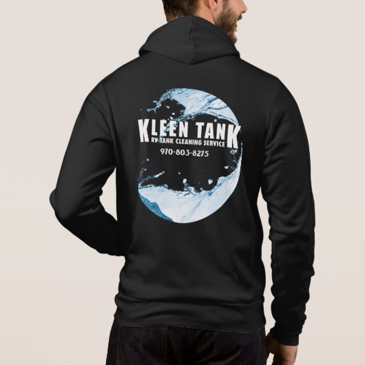 Kleen Tank Blue w/ Back Design Zip Front Hoodie (Achterkant)