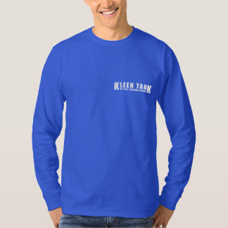 Kleen Tank Lange Mouwen Wit op Blauw Aanpasbaar