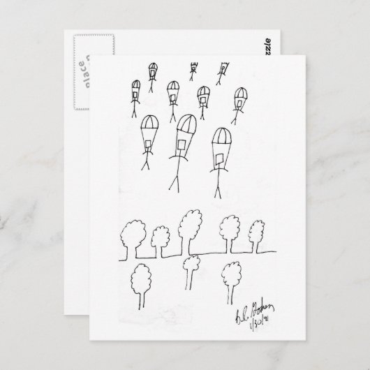 kleeraanval briefkaart (Voorkant / Achterkant)