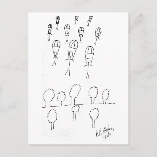 kleeraanval briefkaart (Voorkant)