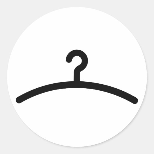 kleerhanger ronde sticker (Voorkant)
