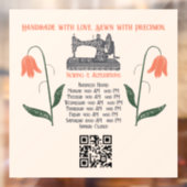 Kleermaakster op Vintage Naaimachine Raamsticker (Vel 2)