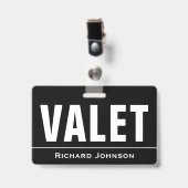 Kleermaker Naam Valet Badge (Voorzijde met clip)