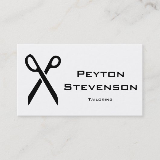 Kleermaker of kledingmaker afsprakenkaartje (Voorkant)