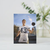 kleerpartij voor football uitnodiging briefkaart (Staand voorkant)