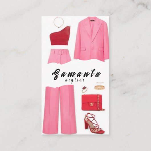 Kleerstylist waar creativiteit en couture samenkom visitekaartje (Voorkant)