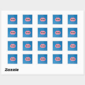 Kleffe Zinnen voor Valentijn Vierkante Sticker (Vel)