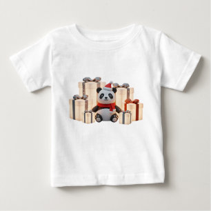 Klei-animatie Holiday Panda met Kerstman Hoed