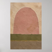 Klei Boog Veld Gouache Boho Kunst Poster (Voorkant)