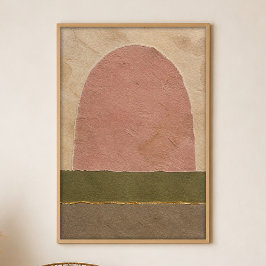 Klei Boog Veld Gouache Boho Kunst Poster