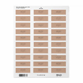 Klei | Chic Eenvoudige Trouw Etiket (Full Sheet)