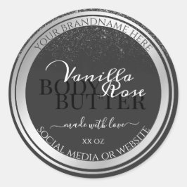 Klei-donkergrijze en zilverkleurige etiketten voor