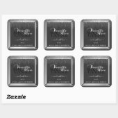 Klei-donkergrijze en zilverkleurige etiketten voor (Vel)