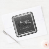 Klei-donkergrijze en zilverkleurige etiketten voor (Envelop)