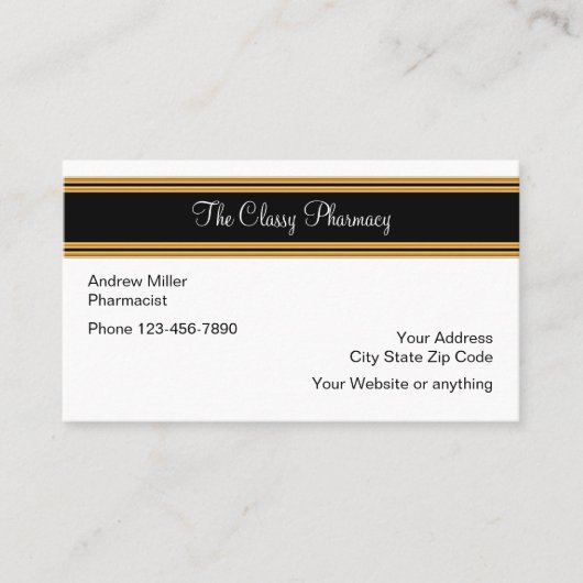 Klei- en detailhandelsapotheek voor apothekers visitekaartje (Voorkant)