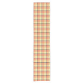 Klei en Morning Mist Plaid Korte Tafelloper (Voorkant)
