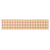 Klei en Morning Mist Plaid Korte Tafelloper (Horizontaal)