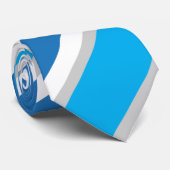 Klei en rendy grijs met blauwe strepen stropdas (Opgerold)