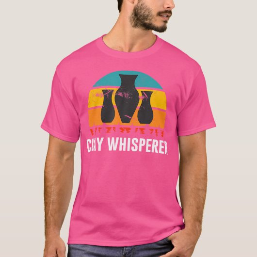Klei Fluisteraar Grappige Keramiek T-shirt (Voorkant)