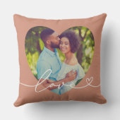 Klei Liefde Script Hart Foto Koppel Kussen (Achterkant)