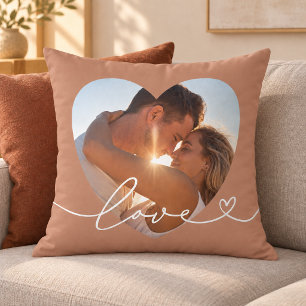 Klei Liefde Script Hart Foto Koppel Kussen