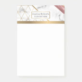 Klei met gouden rozen en goudgegevens post-it® notes (Voorkant)