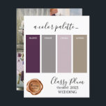Klei-plum bruiloft-kleuren Paletkaart 2023<br><div class="desc">Classy Plum Wedding Color Palette Card 2023</div>
