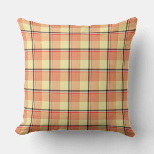 Klei-steen en Morning Mist Plaid Kussen