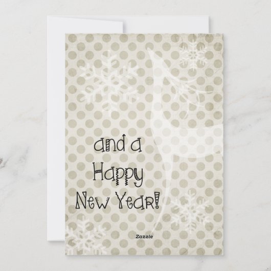 Klei Stippen op witte vrolijke kerst fotokaart Feestdagenkaart (Achterkant)