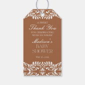 Klei Talavera Tegel Fiesta Baby Shower Favor Cadeaulabel (Achterkant)