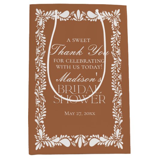 Klei Talavera Tegel Fiesta Bruidsfeest Favoren Medium Cadeauzakje (Voorkant)