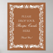 Klei Talavera Tegel Spaans Deel een Recept Bruilof Poster (Voorkant)