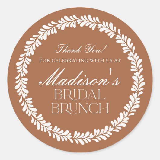 Klei Talavera Tegel Spaanse Fiesta Bruids Brunch Ronde Sticker (Voorkant)