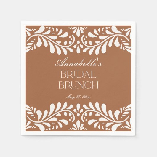 Klei Talavera Tegel Spaanse Fiesta Bruidsbrunch Servet (Voorkant)