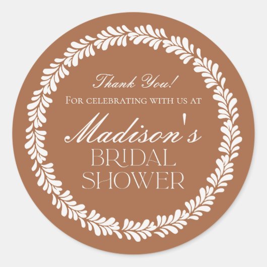 Klei Talavera Tegel Spaanse Fiesta Bruidsfeest Ronde Sticker (Voorkant)