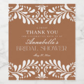 Klei Talavera Tegel Spaanse Fiesta Bruidsmeisjesfe Wijn Etiket (Enkel label)