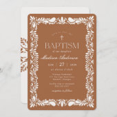 Klei Talavera Tegel Spaanse Fiesta Doopfeest Kaart (Voorkant / Achterkant)