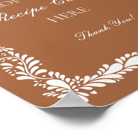 Klei Talavera Tegel Spaanse Recept Bruiloft Poster (Hoek)