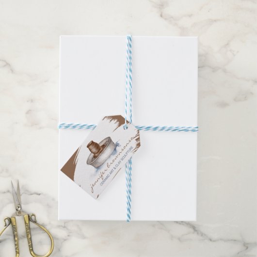 Klei Turner Aardewerk Keramiek Kunst sculptuur han Cadeaulabel (Met Touw)