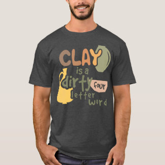 Klei van aardewerk voor keramische studio t-shirt