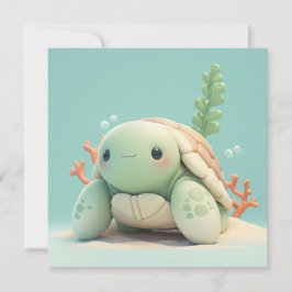 Klei Zeeschildpad in Onderwater Koraalrif Ansichtk