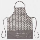 kleigrijs CHEF Mud Cloth Tribal Africa Pattern Schort (Voorkant)