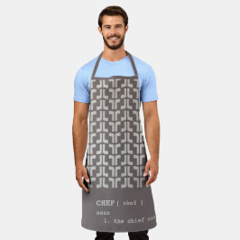 kleigrijs CHEF Mud Cloth Tribal Africa Pattern Schort