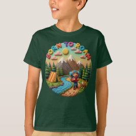 Kleikunst “Born to Roam” Kampeeravontuur Scene T-shirt